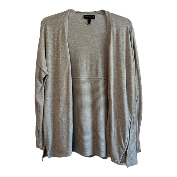 Lane Bryant Sweaters - Gray open cardigan with zipper slits